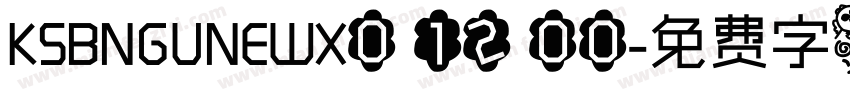 KSBNGUNEWX0 12 00字体转换